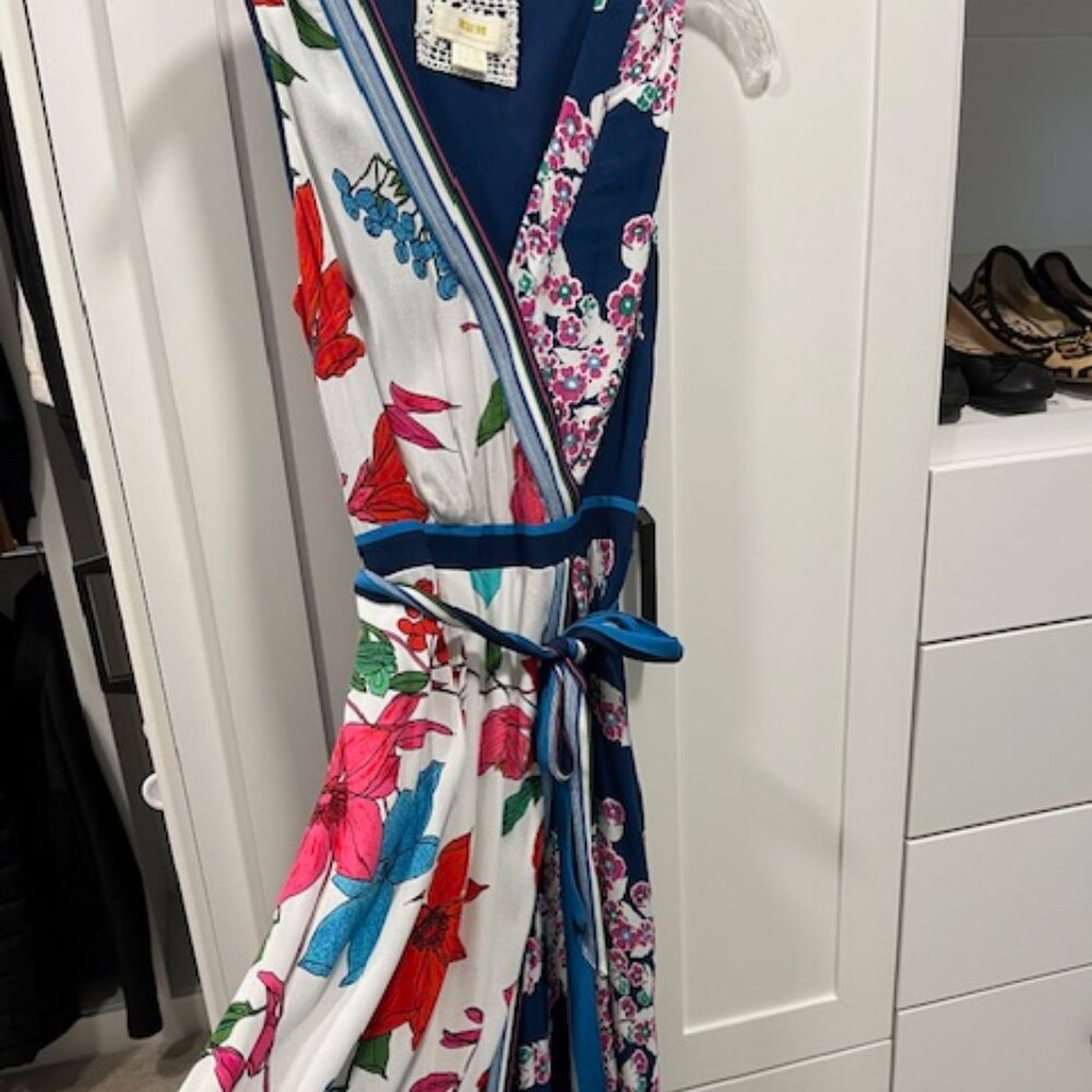 Maeve Midi Wrap Floral Dress - Size 4